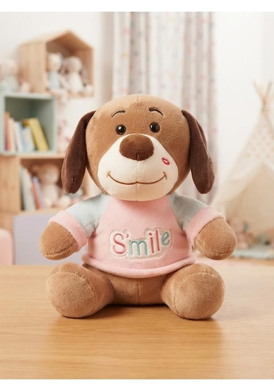 Uyku Ve Oyun Arkadaşım Peluş Smile Köpek Açık Kahve 40cm Açık Kahverengi