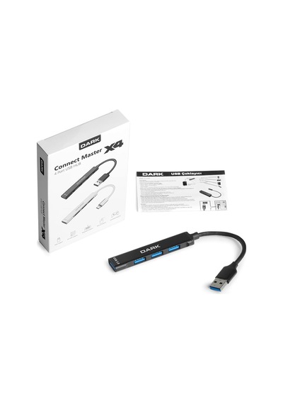 Connect Master X4 Usb-a To 3 Port Usb2,0, 1 Port Usb3,0 Hub Dk-ac-usb310