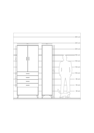 Arges Dolap 88x30x221 Aytaşı-antrasit Aytası