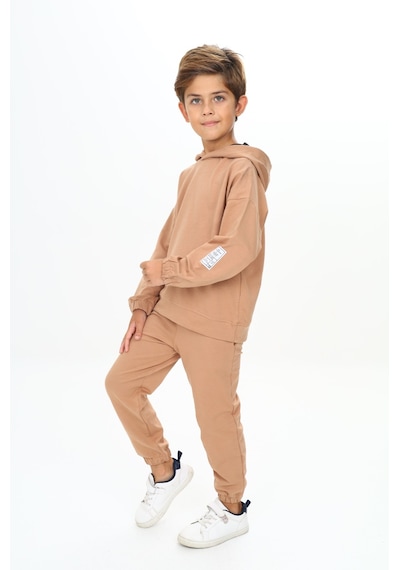 Toontoy Kids Toontoy Erkek Çocuk Arma Detaylı Eşofman Takımı Kahverengi