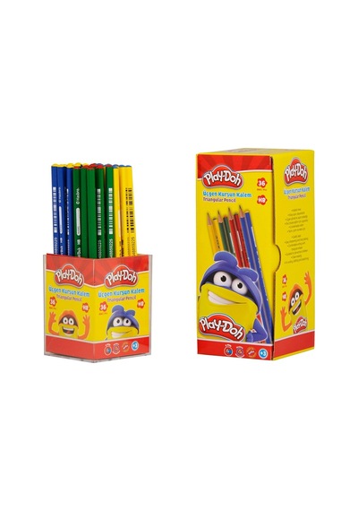 Play-doh Kurşun Kalem Üçgen 36 Lı Stand Play-kk003 Çok Renkli
