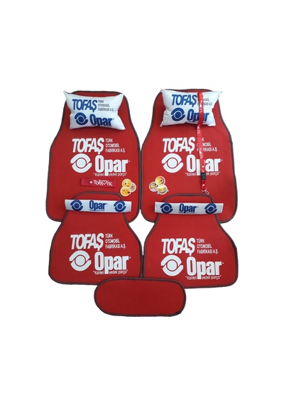 Opar halı paspas, 2 yastık, 2 kemerlik, 1 ayna ipi, 1 tampon dili