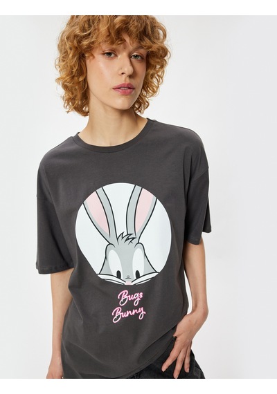 Koton Bugs Bunny Oversize Tişört Arkası Baskılı Bisiklet Yaka Kısa Kollu Lisanslı Antrasit 5wal10330ık Antrasit Koton Bugs Bunny Oversize Tişört Arkası Baskılı Bisiklet Yaka Kısa Kollu Lisanslı Antrasit 5wal10330ık Antrasit