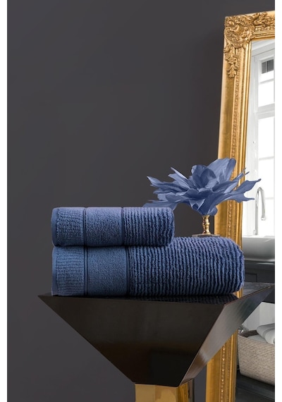 Varol Venedik Micro Cotton Banyo Havlusu 90x150cm Mavi-90x150cm Mavi