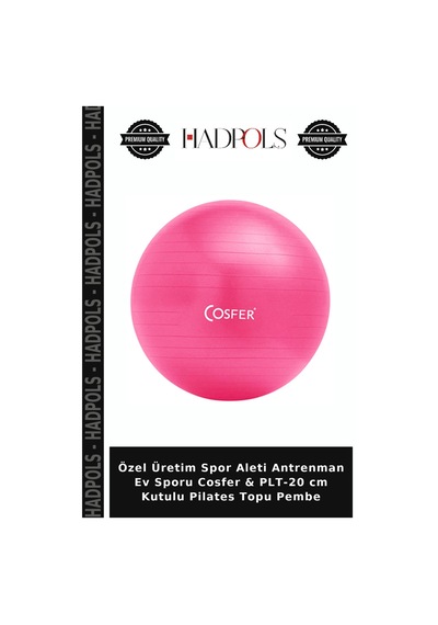 Özel Üretim Spor Aleti Antrenman Ev Sporu Cosfer & Plt-20 Cm Kutulu Pilates Topu Pembe