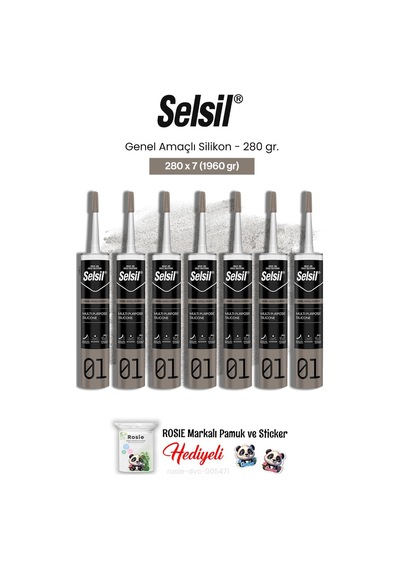 Selsil Genel Amaçlı Silikon 7 Al 6 Öde 280 Gr Ve Rosie Pamuk