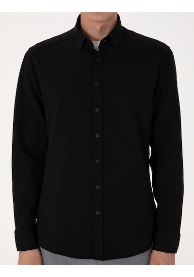 Pierre Cardin Erkek Siyah Gömlek Desenli 50307162-vr046 Siyah