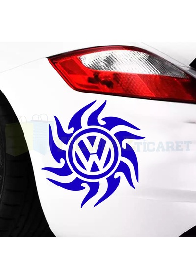 Volkswagen Logo Çamurluk Tampon Alev Sticker Etiket Yapıştırma