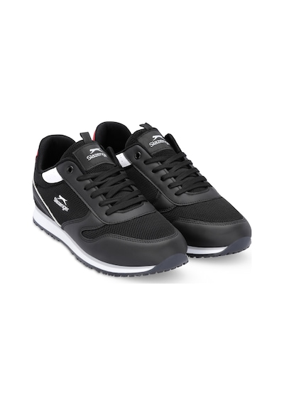 Slazenger Ironıcs I Erkek Büyük Beden Siyah / Beyaz Günlük Spor Ayakkabısı Siyah - Beyaz