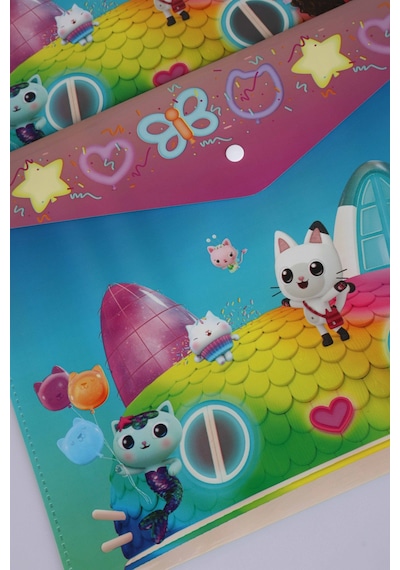X Dekomus Lisanslı Gabby S Dollhouse 2 Adet Çıtçıt Dosya Altın
