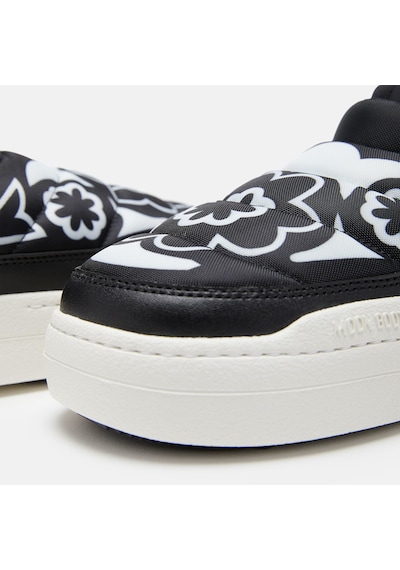 Black White Sneaker Günlük Kadın 80d2470030-na02 Moon Boot Park Soft Flower Black/whıte Siyah - Beyaz