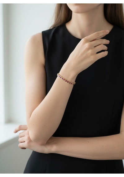 Valmont Accessories Kadın Gold Renk Fuşya Taşlı Su Yolu Bileklik Pembe 56738962