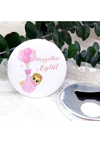 Balonlu Uçan Kız Bebek Açacak Magnet Hediyelik 15 Adet