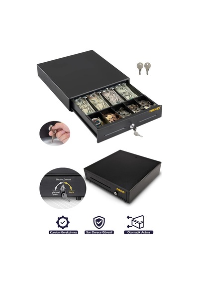 Deko Turkey Pr4190 Yerli Üretim 5 Madeni 5 Banknot Gözlü Kağıt Ve Metal Para Çekmecesi Pos Uyumlu