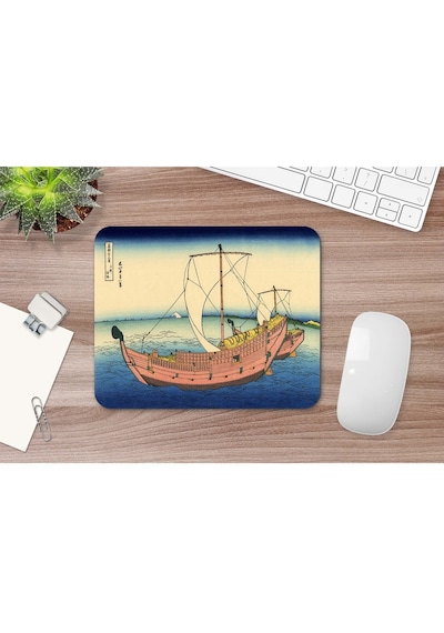 Hokusai The Kazusa Sea Route 17 X 21 Cm Mouse Pad Mousepad