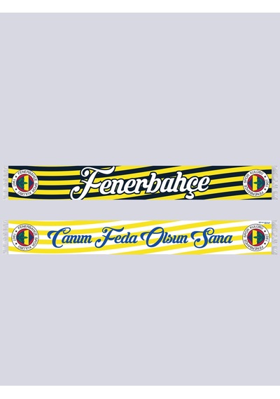 Fenerbahçe Sarı Lacivert Canım Feda Olsun Sana Unisex Şal Lacıvert-sarı