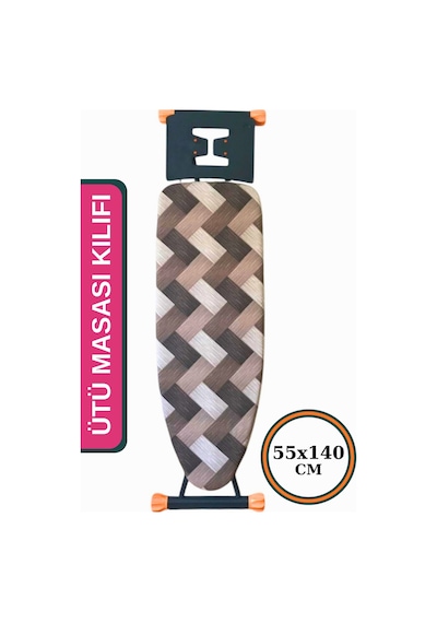Ütü Masası Kılıfı İpli Stoperli Keçeli Örtüsü Bezi 55x140 Brown A