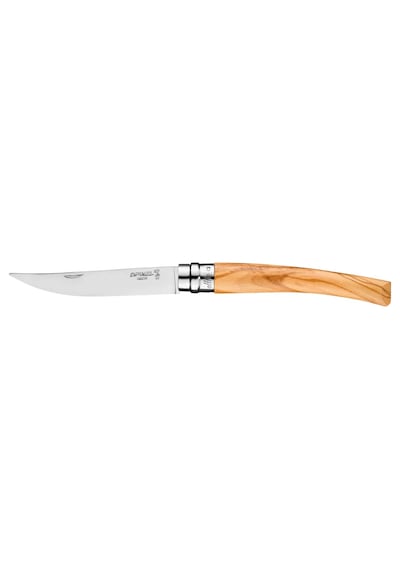 Opinel N 10 Effile Zeytin Saplı, İnce Ve Keskin Çelik Çakı Kahverengi