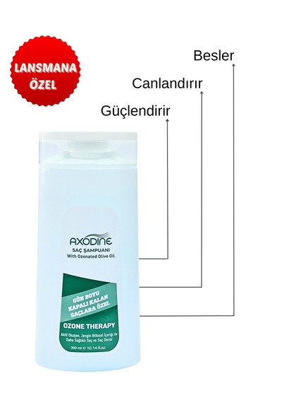 Axodine Gün Boyu Kapalı Kalan Saçlara Özel Ozon Terapi Şampuan 300 ML