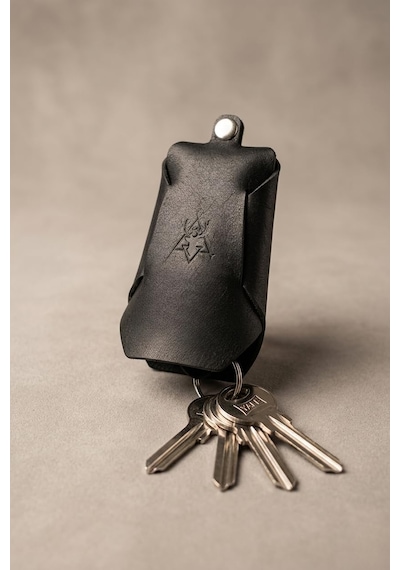 Oh Deer Leather Hakiki Deri Anahtarlık - Cüzdan Tipi Kapalı Tasarım Altın 82322871