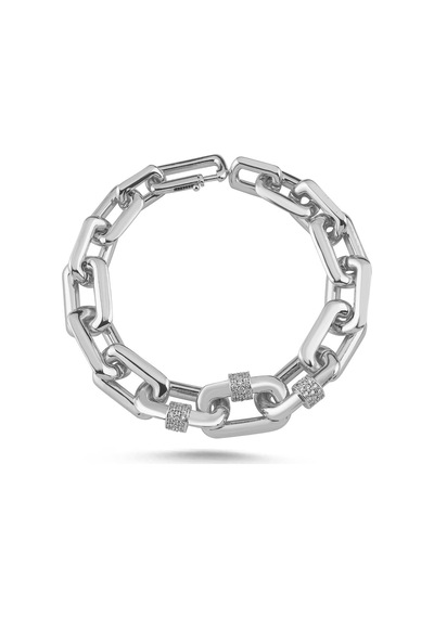 Dextera Rhodium Bileklik Beyaz
