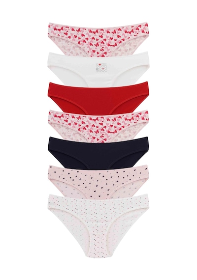 Sebatingo Kadın Külot Bikini Pamuklu Çok Renkli 7 Li Paket Çok Renkli3