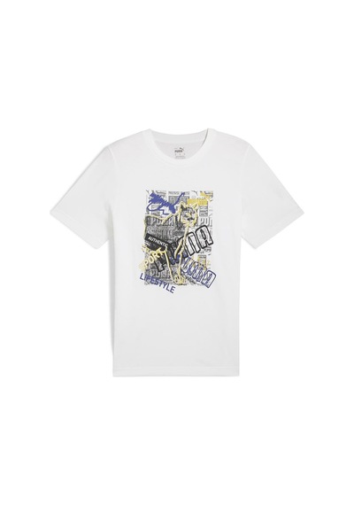 Puma Erkek Spor Tişört Graphics Photoprint Tee 68321302-Beyaz