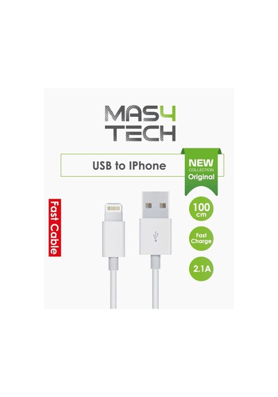 Masy Tech USB 2.0 To Apple iPhone Uyumlu Hızlı Şarj Ve Data Kablo (1 Metre , )
