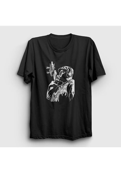 Presmono Unisex Mic The Notorious Bıg T-shirt Siyah