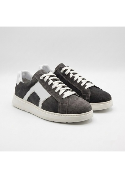 Marcobranchını Bağcıklı Hakiki Deri Erkek Sneaker Ayakkabı 614091m Gri