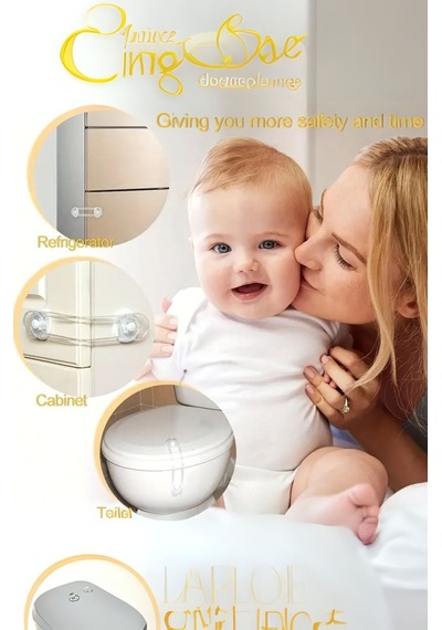 Mithra Life 4 Adet Çekmece Dolap Pencere Bebek Çocuk Güvenlik Kilidi Mıt1171 Şeffaf
