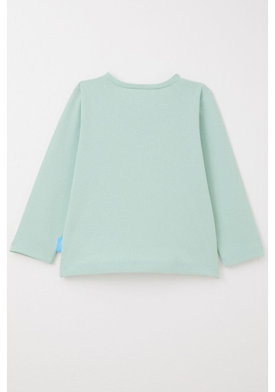Breeze Erkek Bebek Uzun Kollu Tişört Basic 9 Ay-3 Yaş, Mint Yeşili Mint Yeşili