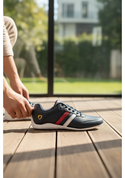 Enoch Ferrari Motosport İnce Tabanlı Sneaker Spor Beyaz
