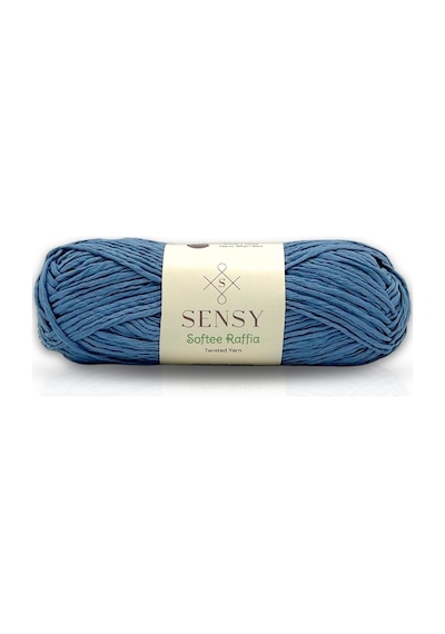 Premium Softee Raffia Yumuşak Rafya Kağıt İp Tığ İpi Tığ İşi El Örgü İpi Şiş İpi Hobi Çanta İp Mavi