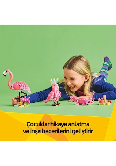 LEGO® Creator 3’ü 1 Arada Vahşi Hayvanlar: Pembe Flamingo 31170 - 8 Yaş ve Üzeri Çocuklar için Yaratıcı Oyuncak Yapım Seti (288)
