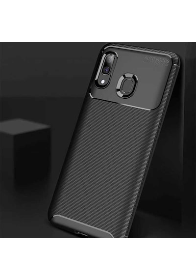 Samsung Uyumlu Galaxy M10S Kilif Karbon Tasarim Negro Silikon Kapak 405275602