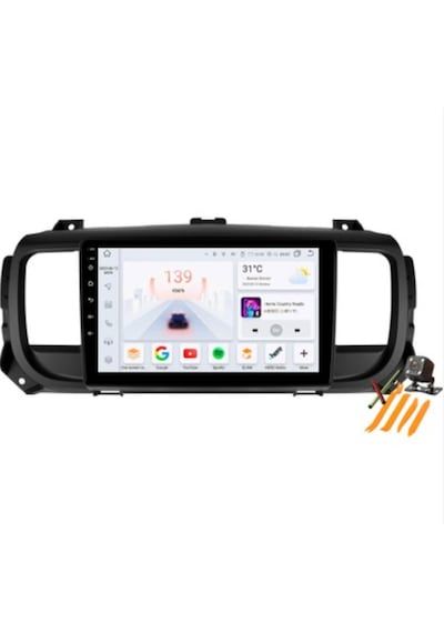Foxus Citroen Jumpy 2016 64gb Hafıza Android Dokunmatik Ekran Oto Teyp - Carplay Wifi Gps Bluetooth Kamera Destekli Oem