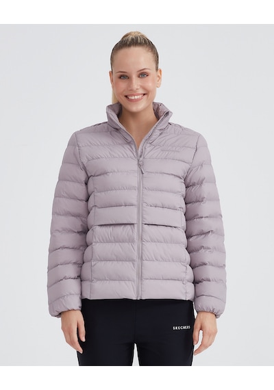 Skechers W Outerwear Pop Up Detailed Padded Jacket Kadın Foggy Lilac Mont S231240-506 Pembe