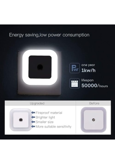Aputue Led Gece Lambası, Duvara Takılan Gece Lambası, Alacakaranlık Sensörlü, 0.5w Enerji Tasarruflu, Koridor, Merdiven, Mutfak, Banyo Ve Yatak Odaları İçin İdeal 6&apos Lı Paket Aputue Led Gece Lambası, Duvara Takılan Gece Lambası, Alacakaranlık Sensörlü, 0.5w Enerji Tasarruflu, Koridor, Merdiven, Mutfak, Banyo Ve Yatak Odaları İçin İdeal 6&apos Lı Paket