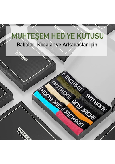 Anthony Jackson Likralı 6'Lı Kutu Premium Boxer Santino 447 B Anthony Jackson Likralı 6'Lı Kutu Premium Boxer Santino 447 B