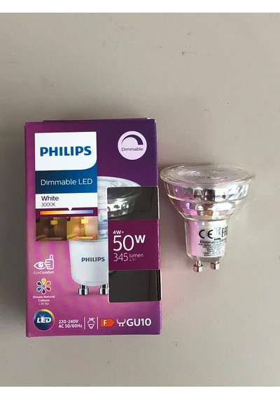 3 Adet Philips 4w 50w 345 Lumen 3000k Sarı Dimli Gu10 Led Spot 15.000 Saat -