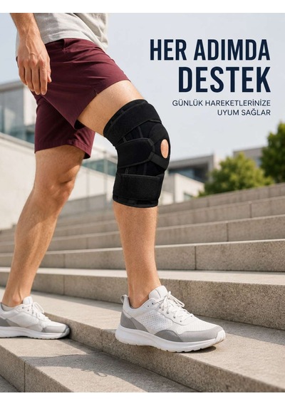 Silikon Patella Destekli Dizlik Nefes Alabilir Ayarlanabilir Cırtlı Ligament Desteği Diğer