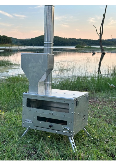 Ortatif Kuzineli Pelet&odun Kamp , Piknik , Outdoor Sobası Paslan