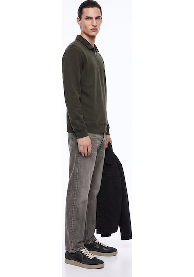 Mustang Haki Erkek Sweatshirt M6wm-swt1025