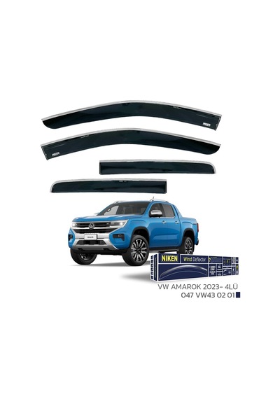Vw Amarok 2023 Sonrası - Kromlu Cam Rüzgarlığı 4lü Parça