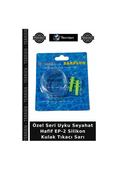Özel Seri Uyku Seyahat Hafif Ep-2 Silikon Kulak Tıkacı Sarı