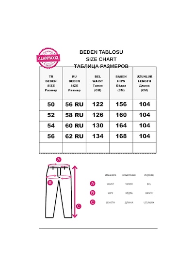 Büyük Beden Beli Lastikli Cepli Likralı Denim Mom Kesim Kadın Pantolon Mavi