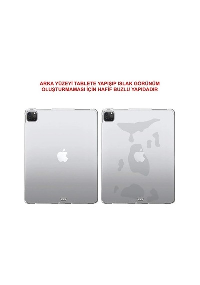Apple Uyumlu iPad Pro 12.9 2020 4. Nesil Kılıf A2229 A2069 Silikon Soft Kılıf