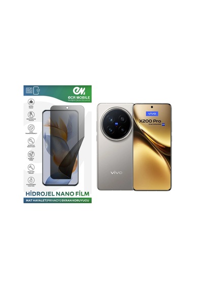 Vivo X200 Pro İle Uyumlu Hidrojel Nano Ekran Koruyucu Film Hayalet Privacy