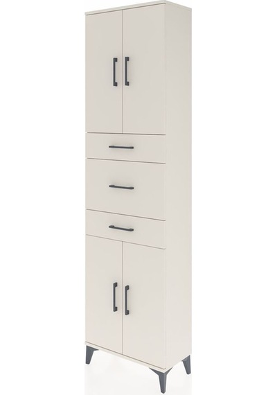 Arges Dolap 3 Raflı 3 Çekmeceli 4 Kapaklı 60x30x221 Aytaşı-aytaşı Aytası